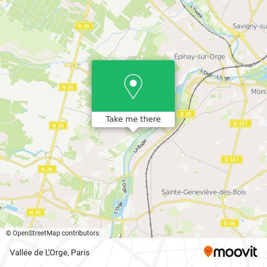 Vallée de L'Orge map