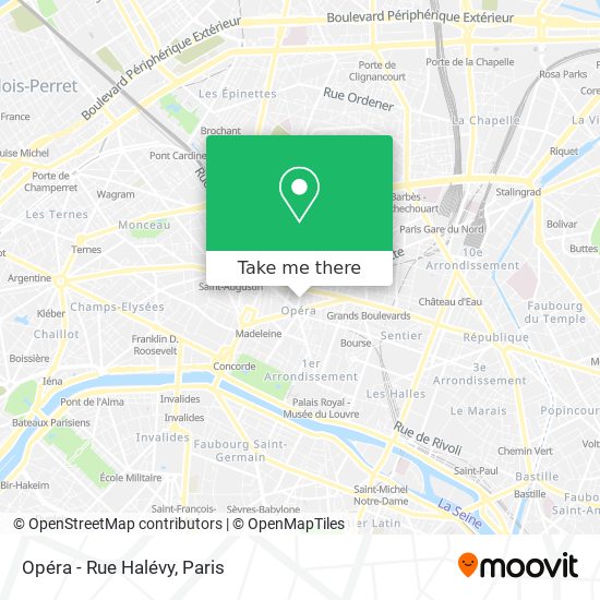 Mapa Opéra - Rue Halévy