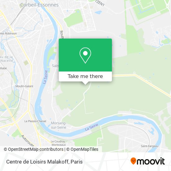 Mapa Centre de Loisirs Malakoff