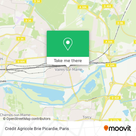 Crédit Agricole Brie Picardie map