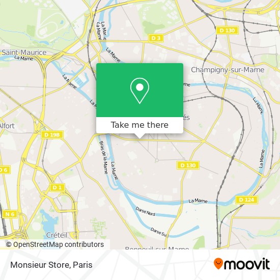 Mapa Monsieur Store