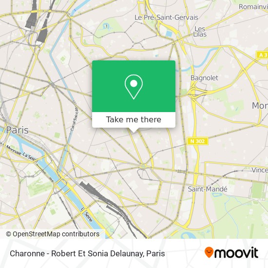 Charonne - Robert Et Sonia Delaunay map