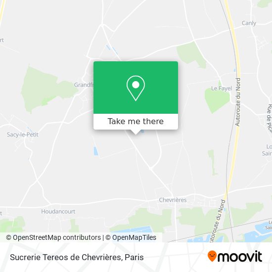 Sucrerie Tereos de Chevrières map