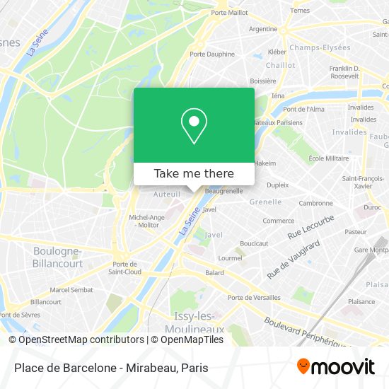 Place de Barcelone - Mirabeau map
