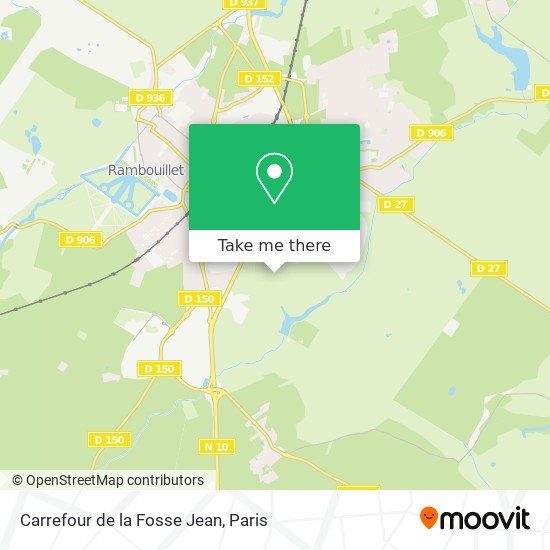 Carrefour de la Fosse Jean map