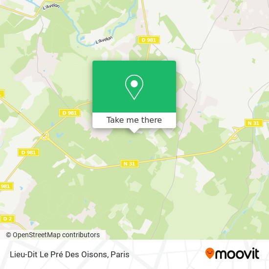 Mapa Lieu-Dit Le Pré Des Oisons