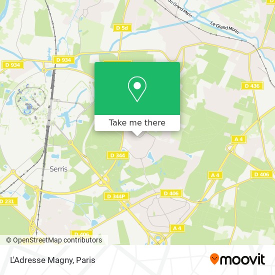 Mapa L'Adresse Magny