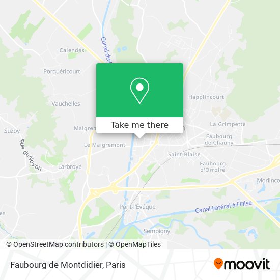 Mapa Faubourg de Montdidier