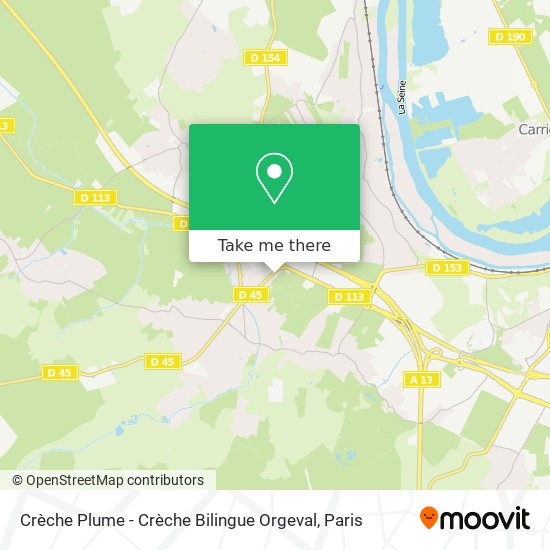 Mapa Crèche Plume - Crèche Bilingue Orgeval