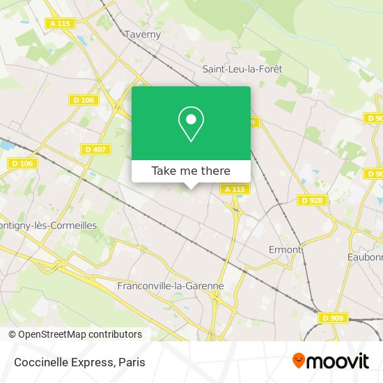Coccinelle Express map
