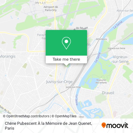 Chêne Pubescent À la Mémoire de Jean Quenet map