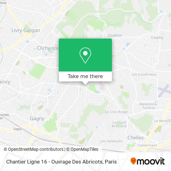 Mapa Chantier Ligne 16 - Ouvrage Des Abricots
