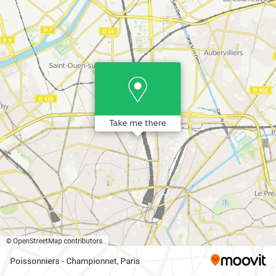 Poissonniers - Championnet map