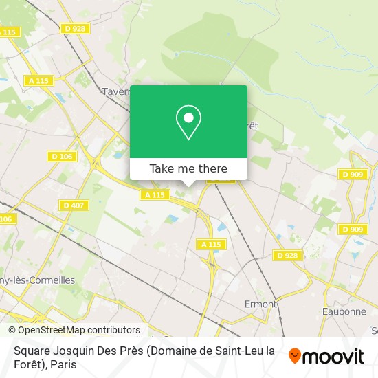 Square Josquin Des Près (Domaine de Saint-Leu la Forêt) map
