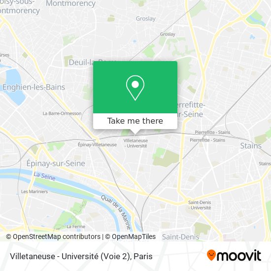 Villetaneuse - Université (Voie 2) map