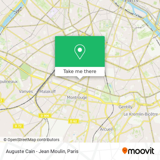 Auguste Cain - Jean Moulin map