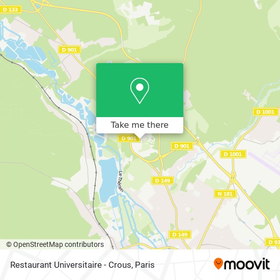 Restaurant Universitaire - Crous map
