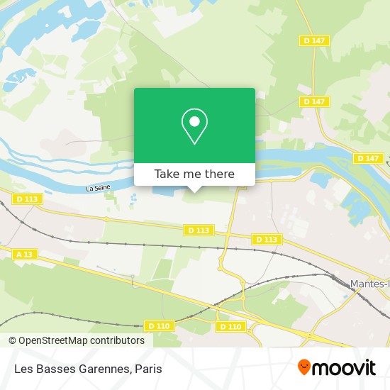 Mapa Les Basses Garennes