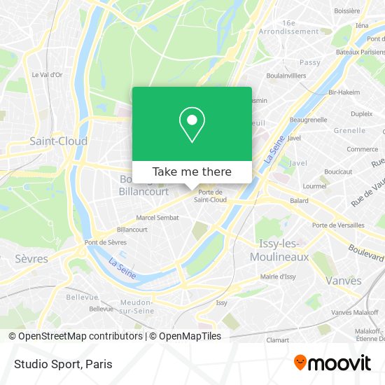 Studio Sport map