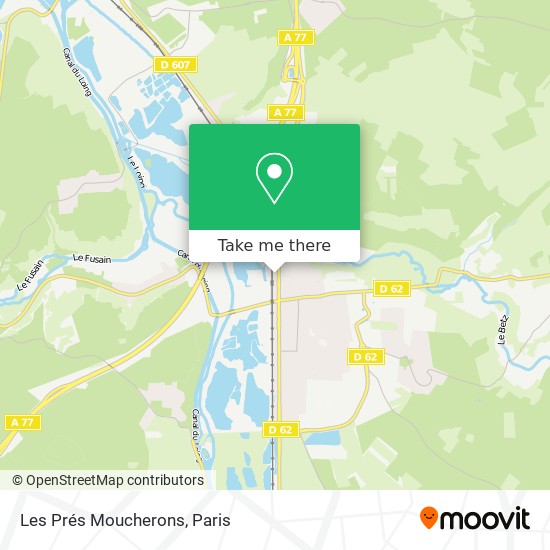 Mapa Les Prés Moucherons