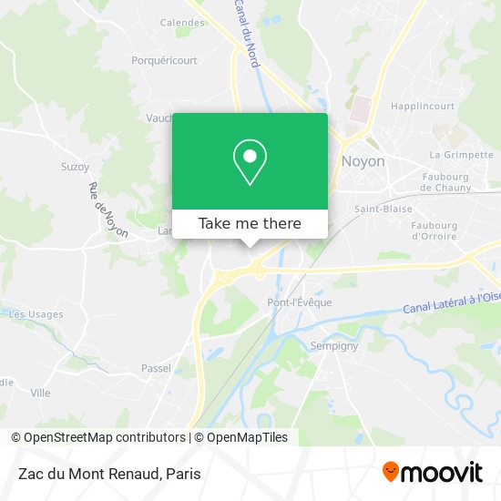 Mapa Zac du Mont Renaud
