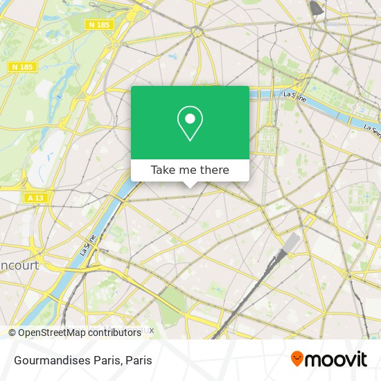 Mapa Gourmandises Paris