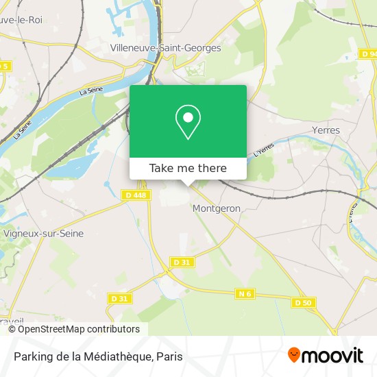 Mapa Parking de la Médiathèque