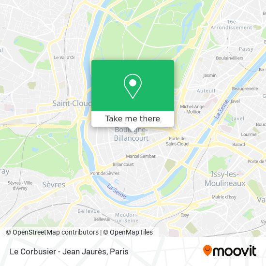 Le Corbusier - Jean Jaurès map