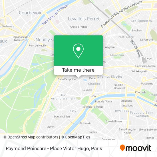 Raymond Poincaré - Place Victor Hugo map
