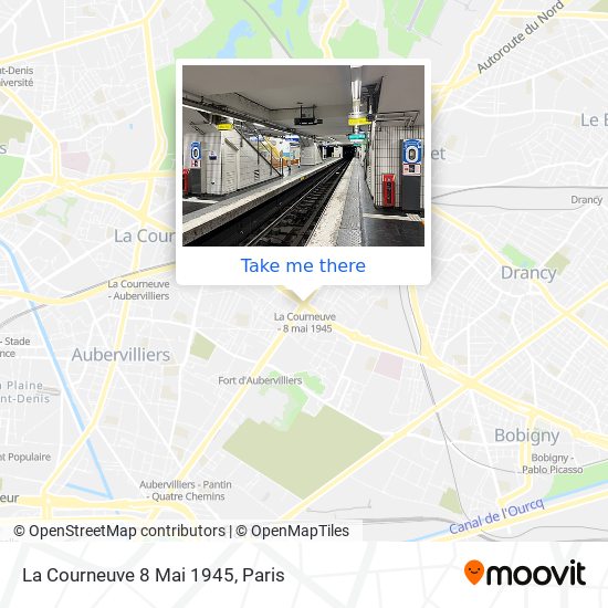 La Courneuve 8 Mai 1945 map