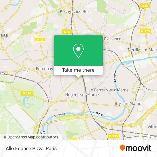 Mapa Allo Espace Pizza