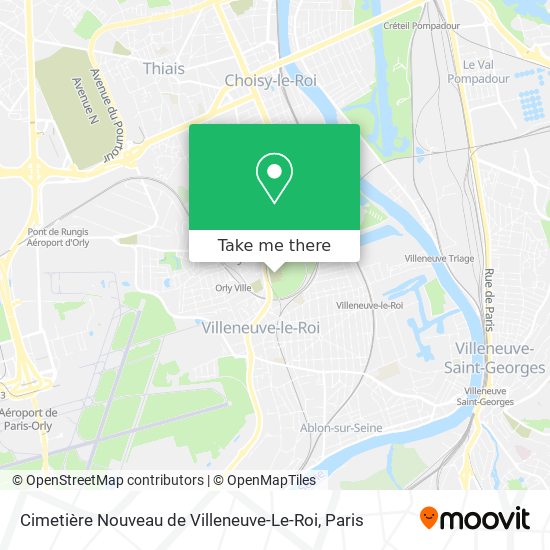 Mapa Cimetière Nouveau de Villeneuve-Le-Roi