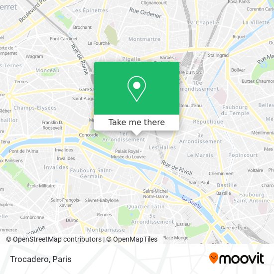 Trocadero map