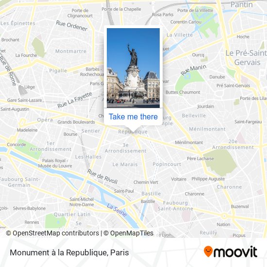 Mapa Monument à la Republique