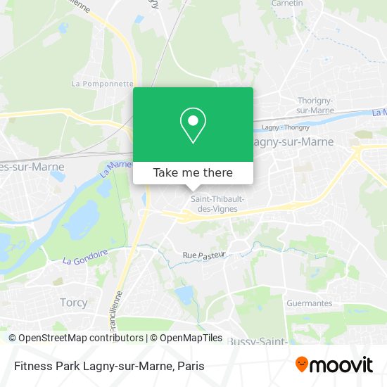 Mapa Fitness Park Lagny-sur-Marne