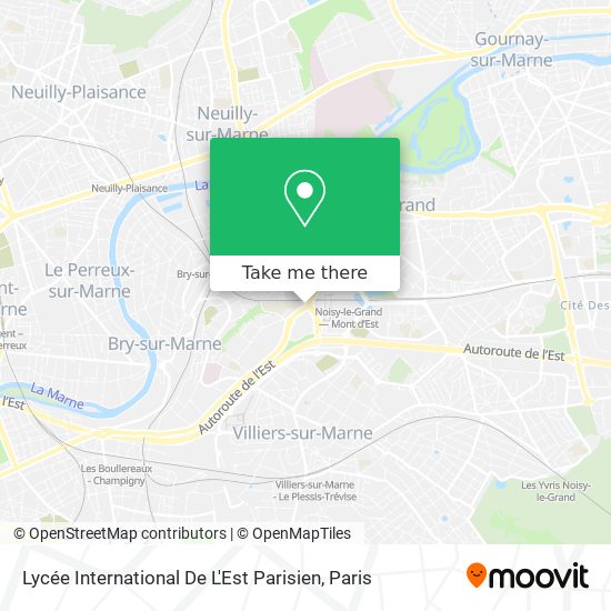 Mapa Lycée International De L'Est Parisien