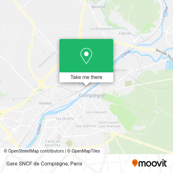 Gare SNCF de Compiègne map
