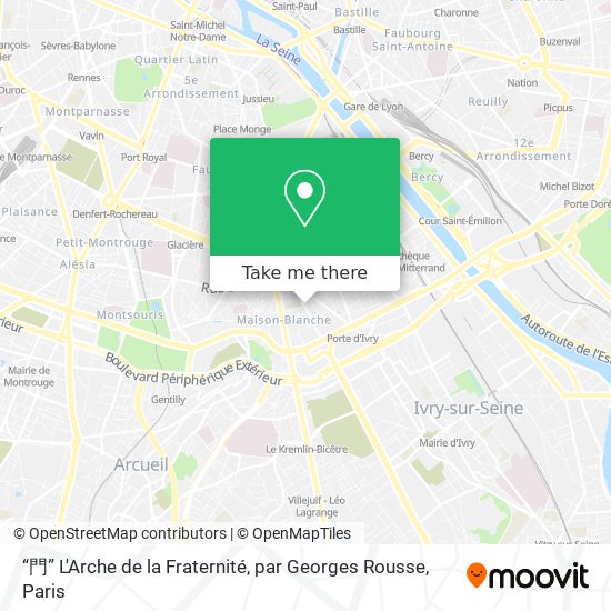 “門” L'Arche de la Fraternité, par Georges Rousse map
