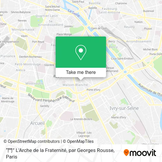 “門” L'Arche de la Fraternité, par Georges Rousse map