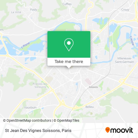 St Jean Des Vignes Soissons map