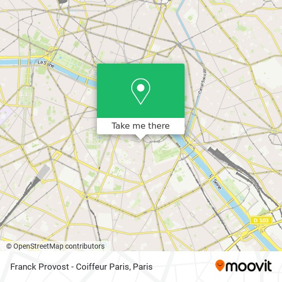 Mapa Franck Provost - Coiffeur Paris