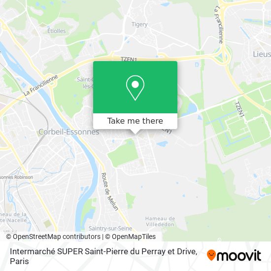 Intermarché SUPER Saint-Pierre du Perray et Drive map