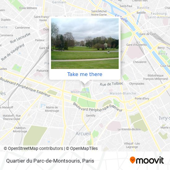 Mapa Quartier du Parc-de-Montsouris