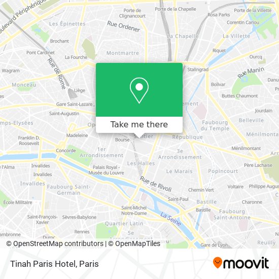 Mapa Tinah Paris Hotel