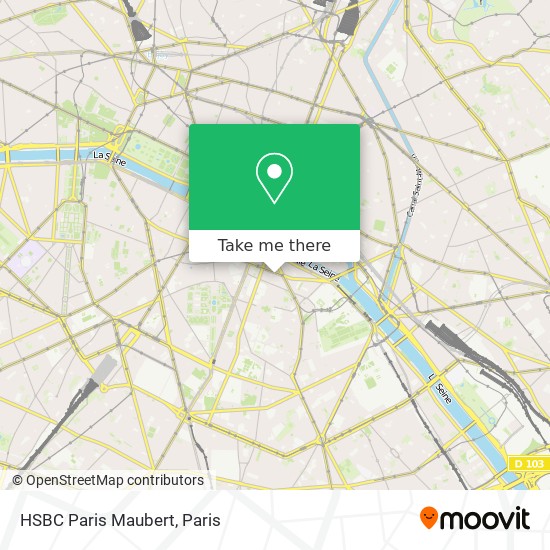 HSBC Paris Maubert map