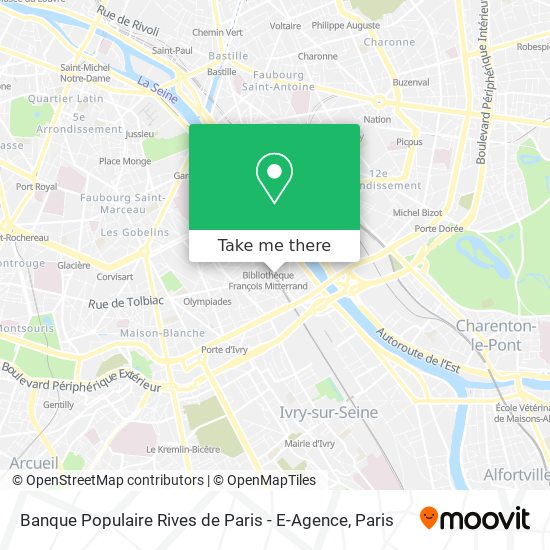 Banque Populaire Rives de Paris - E-Agence map