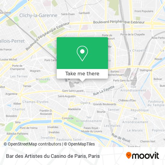 Bar des Artistes du Casino de Paris map