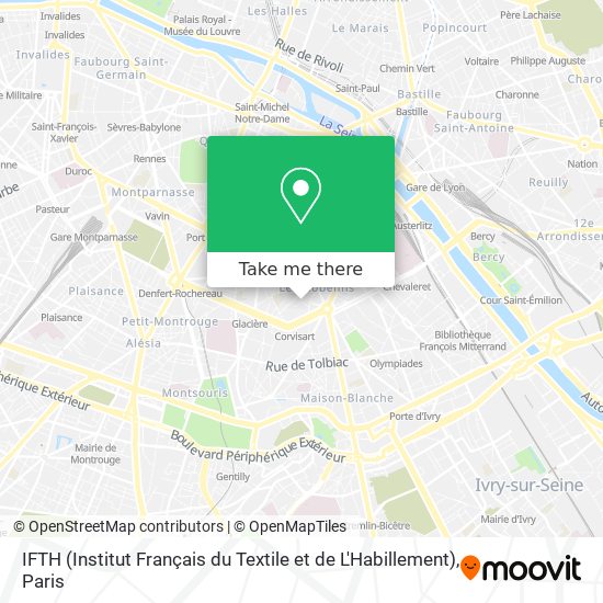 IFTH (Institut Français du Textile et de L'Habillement) map