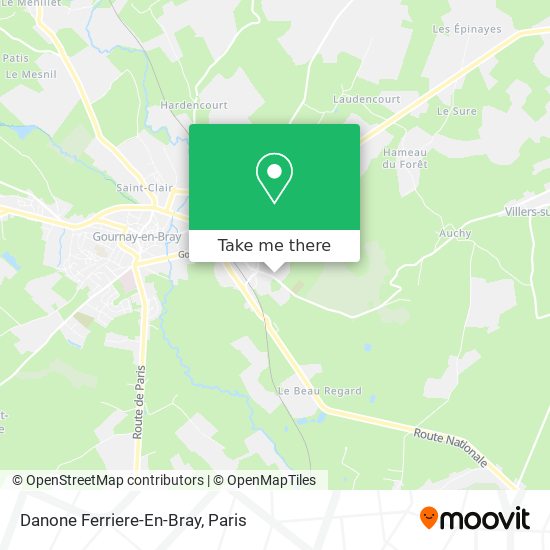 Mapa Danone Ferriere-En-Bray