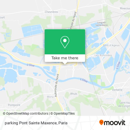 parking Pont Sainte Maxence map